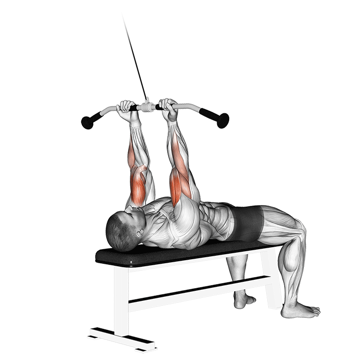 Cable Lying Close Grip Curl